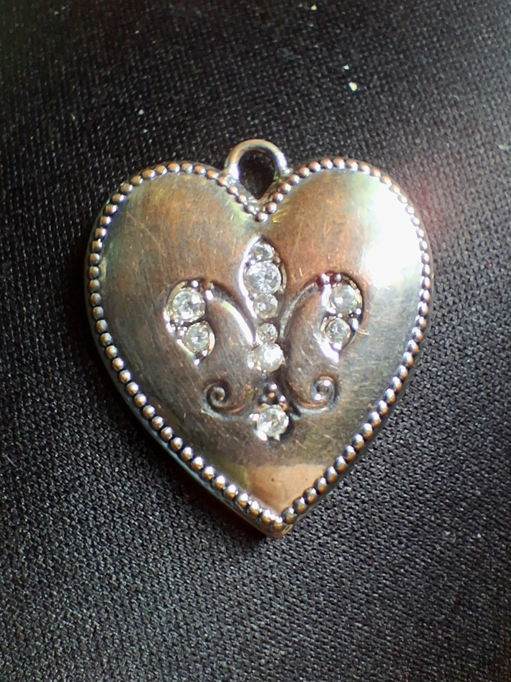 Juicy Couture Silver Heart Pendant with Crystal Fleur